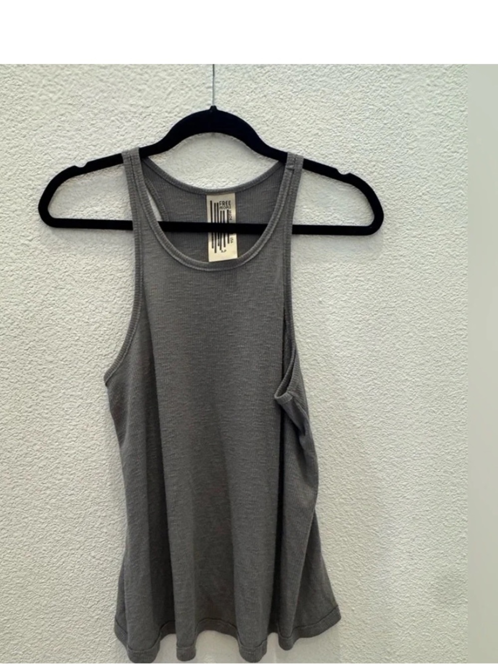 Free People Long Beach Ribbed Racerback Swing Tank Bundle Grey & Tan Small - Picture 5 of 8